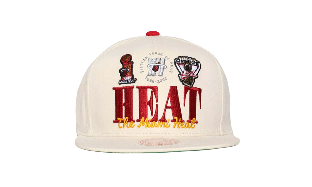 NBA Hardwood Classics Reframe Retro Snapback Cap "Miami Heat - Off White" HHSS5136 MHEYYPPPOFWH