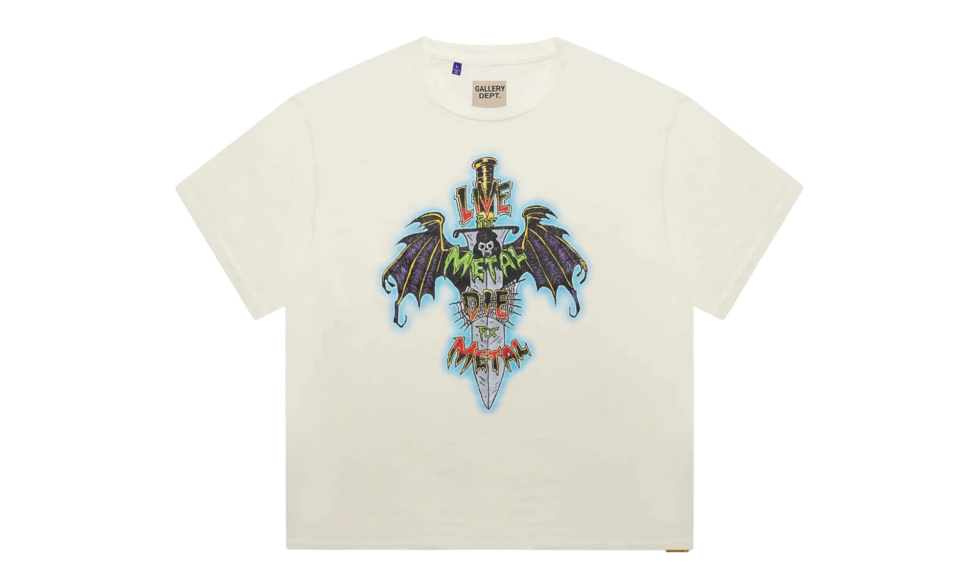Live For Metal Short Sleeve Tee Shirt "White Multi" GD106
