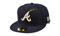 59FIFTY Atlanta Braves Fitted Hat "Navy / Gold" 60750701