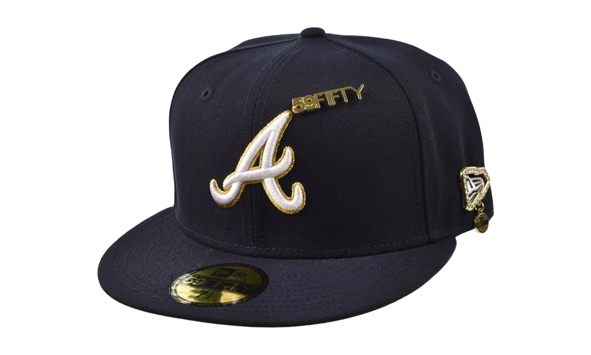 59FIFTY Atlanta Braves Fitted Hat "Navy / Gold" 60750701