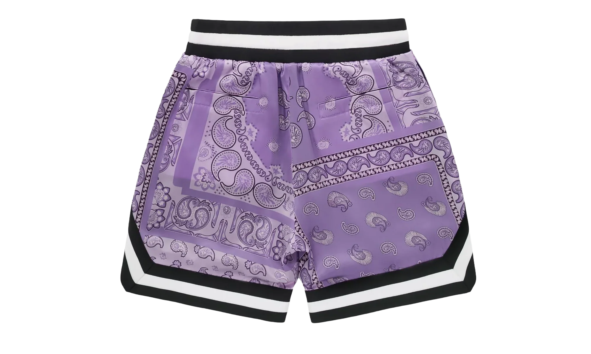 Black Paisley Silk Shorts "Purple" BBKSPSP6305MI Purple