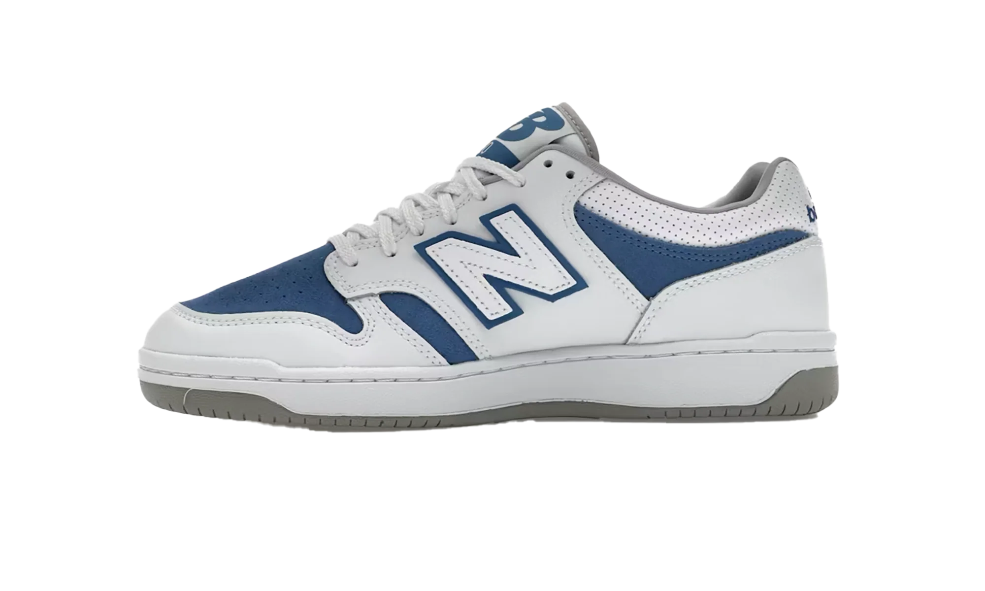 480 "White Royal Blue Suede" BB480LRB