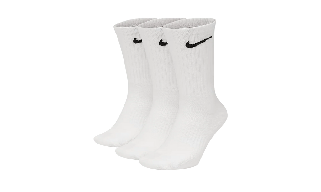 Everyday Lightweight Training Crew Socks (3 Pairs) "White / Black" SX7676 100
