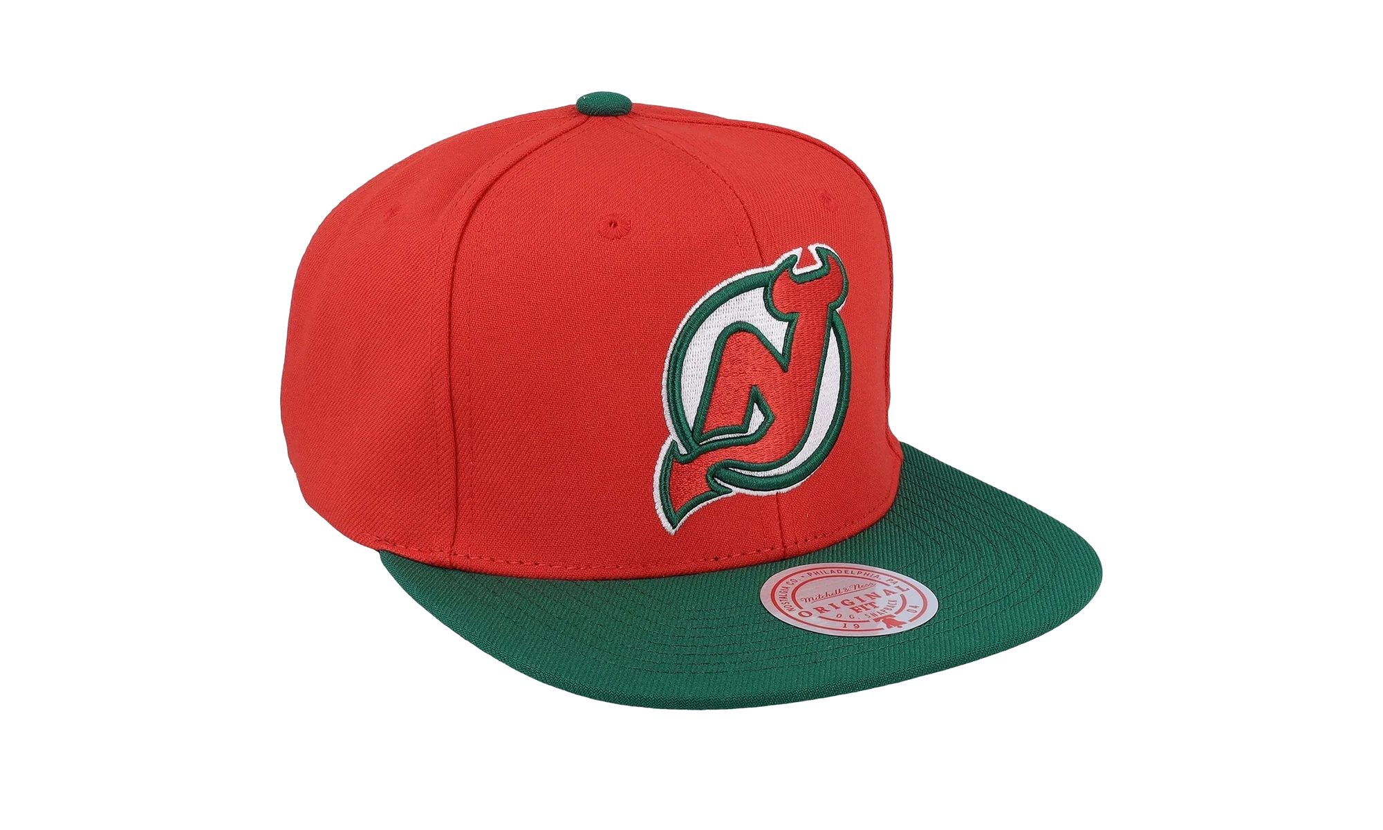 NHL Team 2 Tone 2.0 Snapback Cap "New Jersey Devils - Red / Green" HHSS5367 NJDYYPPPRDGN