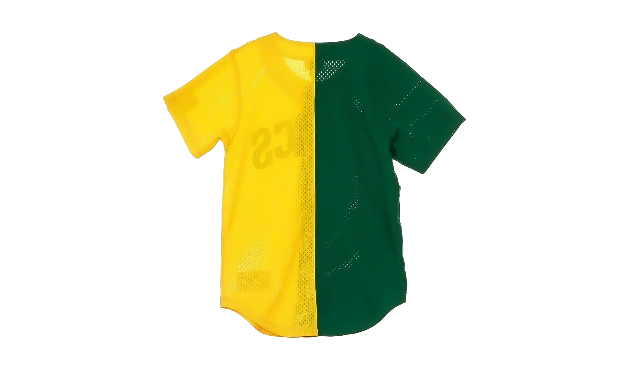 NBA Split Color Mesh Button Front Shirt "Seattle Supersonics - Green" BA88XS SSU E HF6