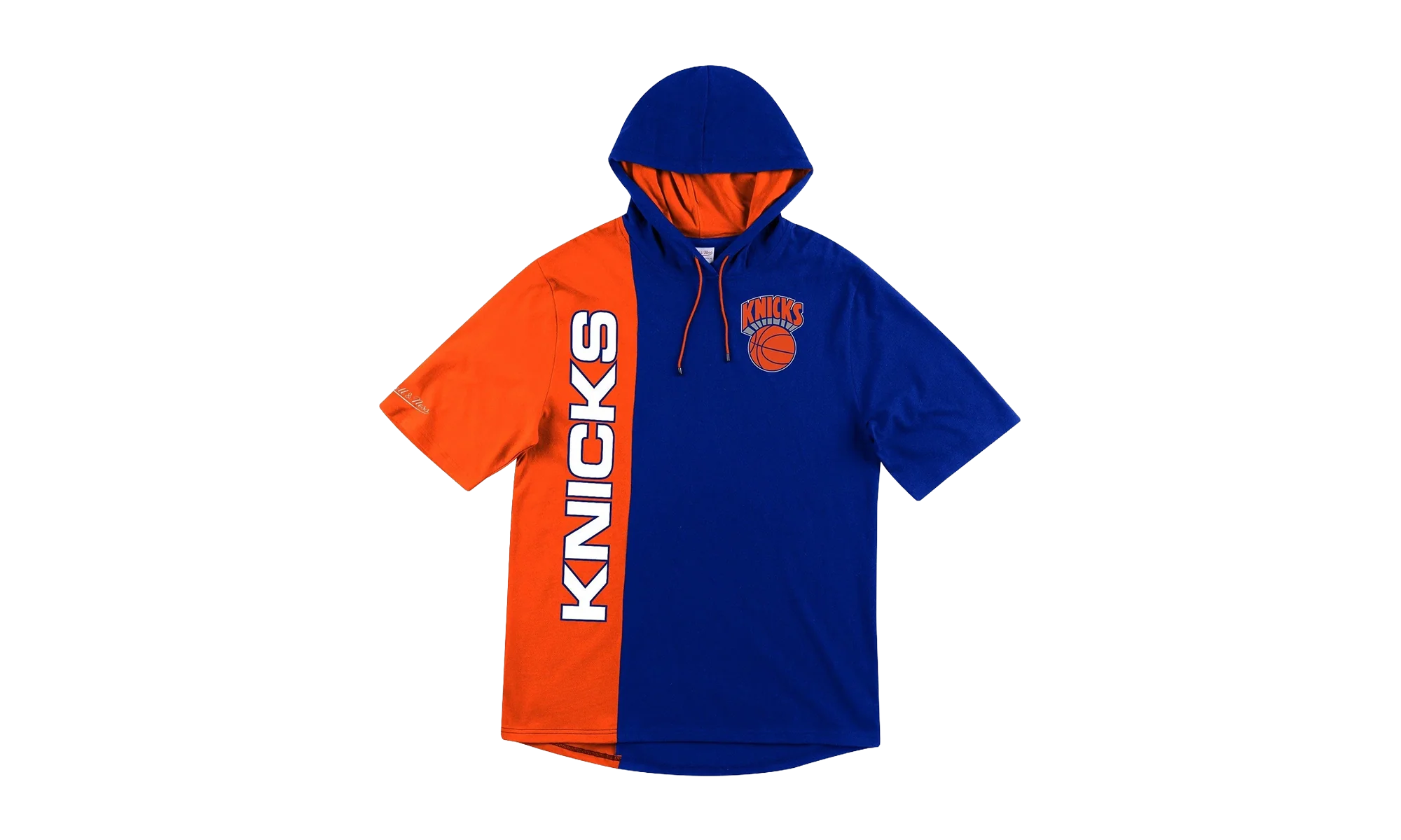 NBA Short Sleeve Split Hoodie "New York Knicks - Royal / Orange" HDSSAJ19008 NYKRYOR