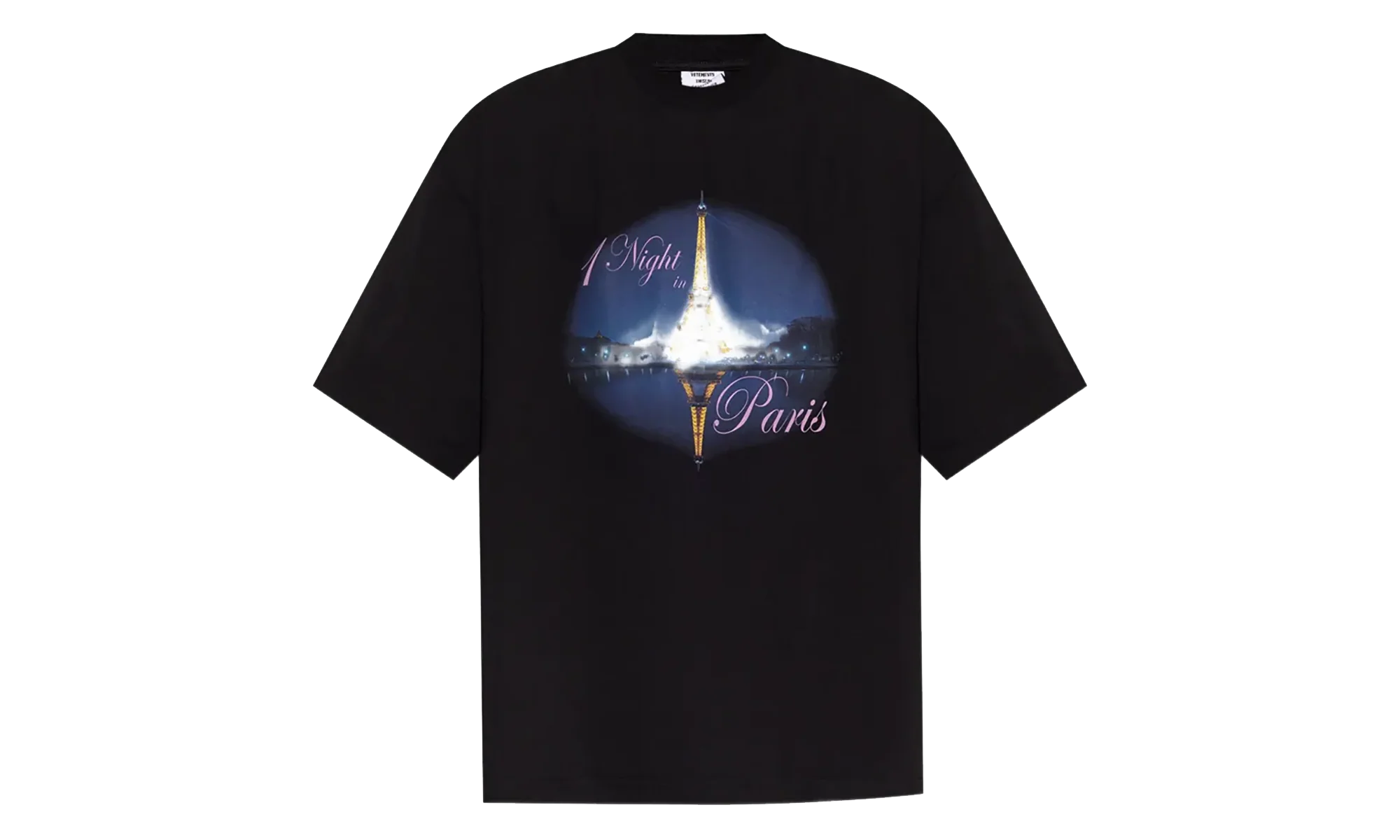 Night in Paris Oversized T-Shirt "Washed Black" UH76TR410B WASH