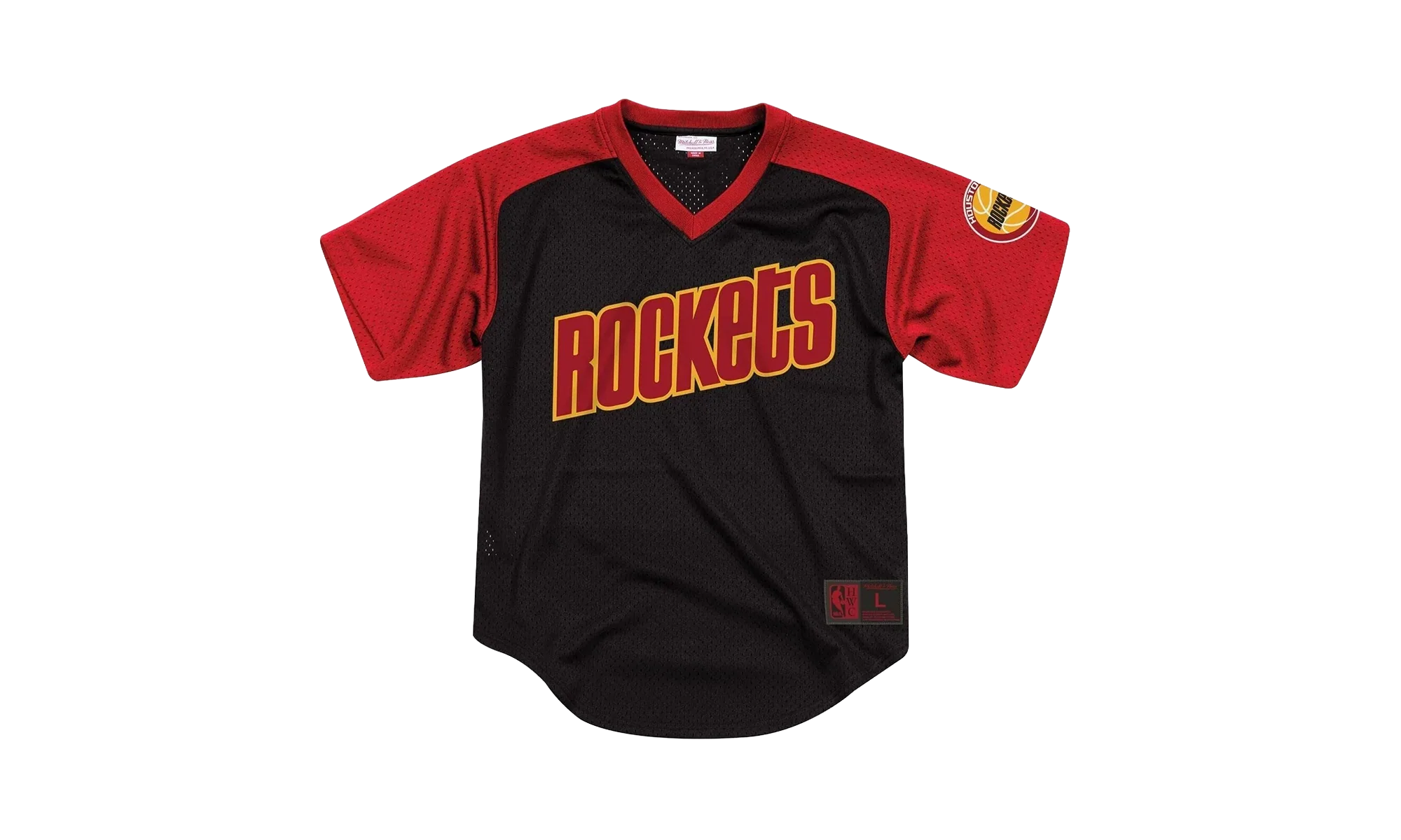 NBA Final Seconds Mesh V-Neck Shirt "Houston Rockets - Black" BA87OQ HRO K JXZ