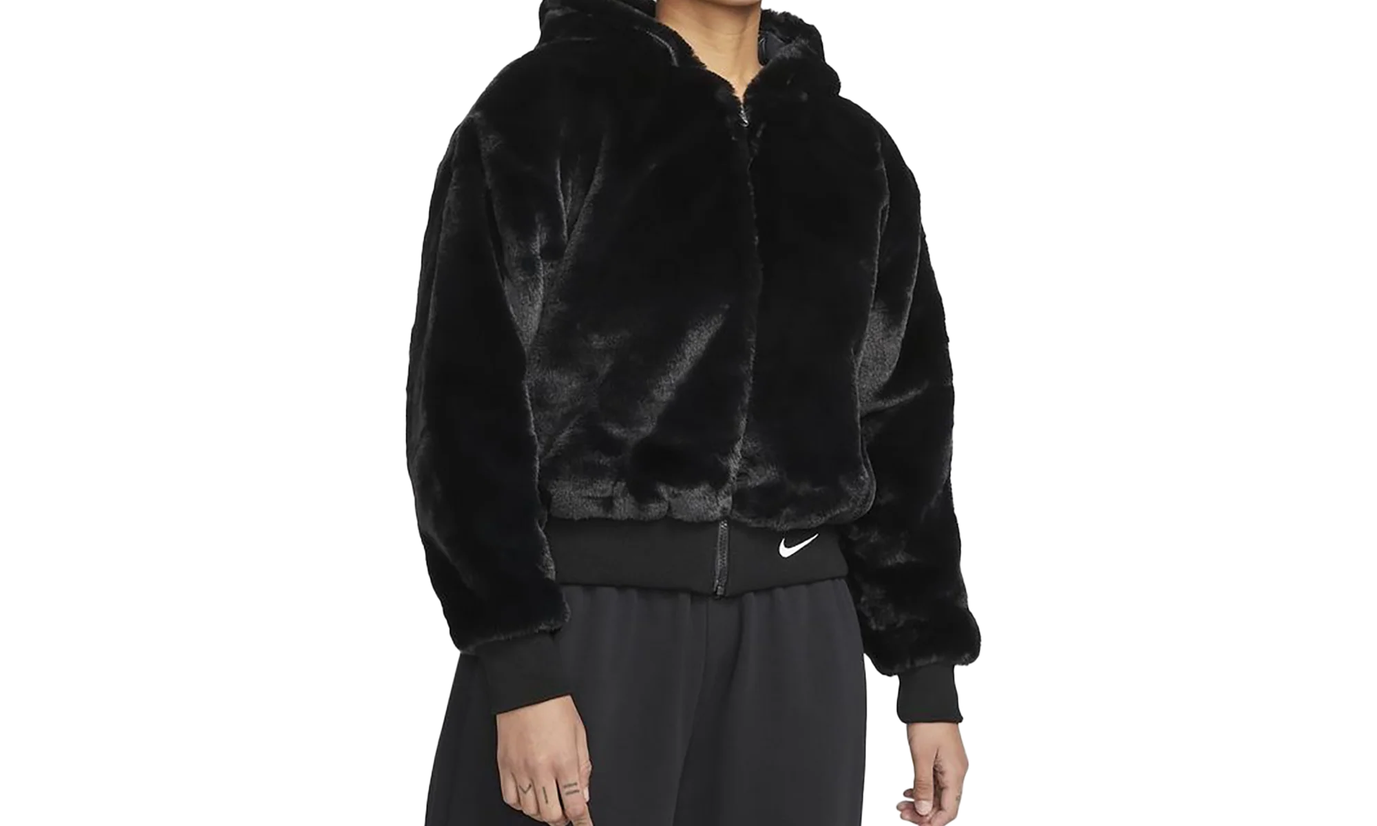 Sportswear Essentials Faux Fur Jacket "Black / White" DD5116 010