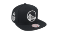 NBA Evergreen Black White Snapback Cap "Golden State Warriors - Black" HS8547 GSWBLCK