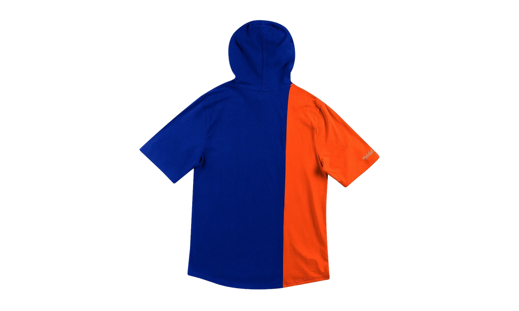 NBA Short Sleeve Split Hoodie "New York Knicks - Royal / Orange" HDSSAJ19008 NYKRYOR