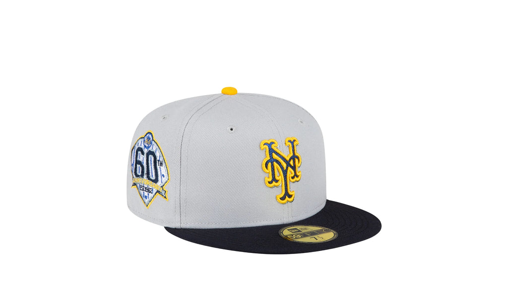 New York Mets 60th Anniversary 59FIFTY Fitted Hat "Grey" 70777240