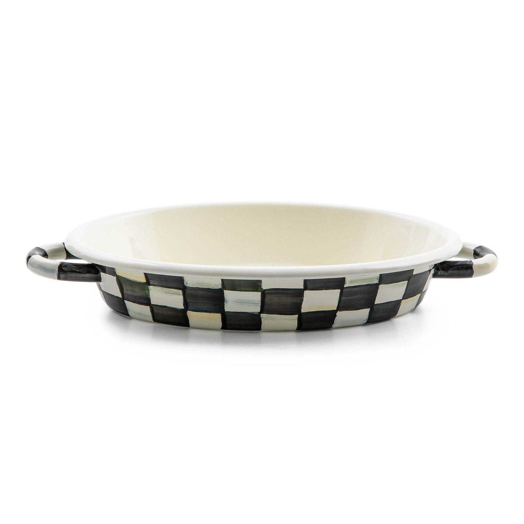 Mackenzie-Childs Courtly Check Medium Oval Gratin Dish