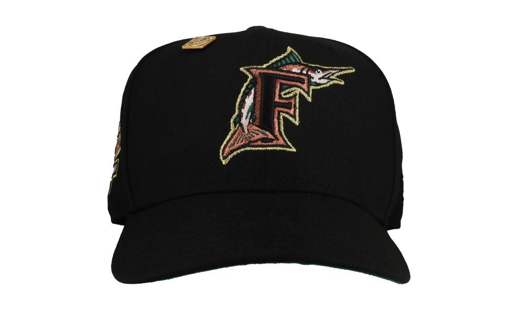 59FIFTY Florida Marlins 10th Anniversary Fitted Hat "Black / Gold / Green" NE113