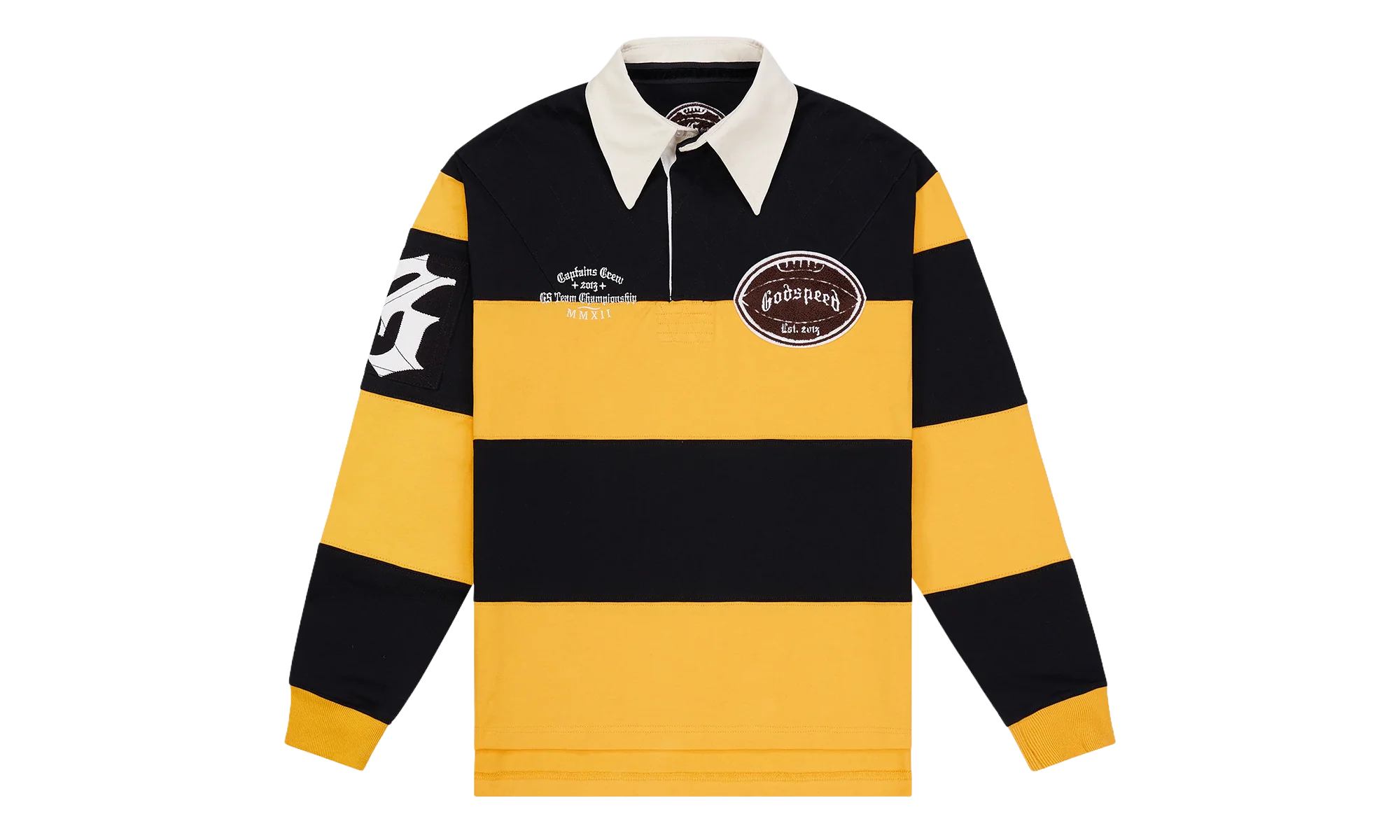 Classic Field Rugby Shirt "Black / Yellow" VIXTJQPJ