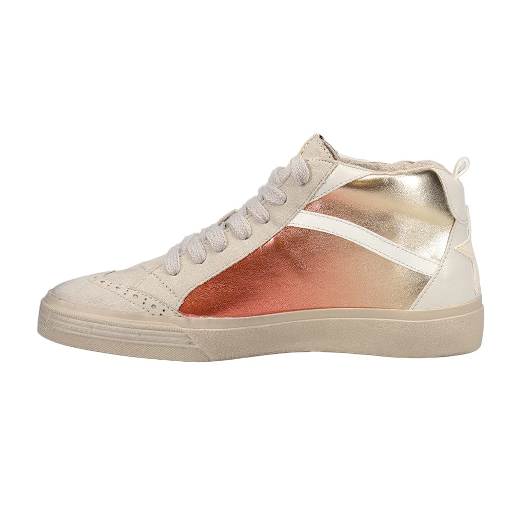 Riley Metallic High Top Lace Up Sneakers