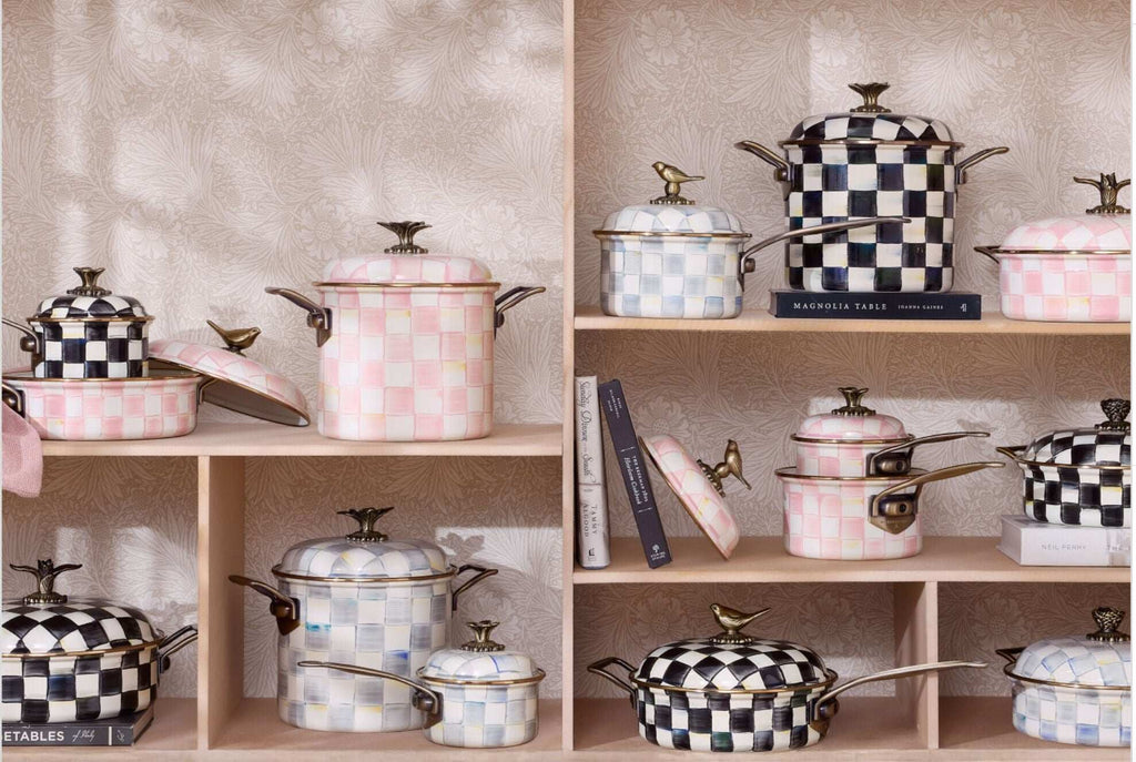 Sterling Check Enamel 1 Qt. Saucepan