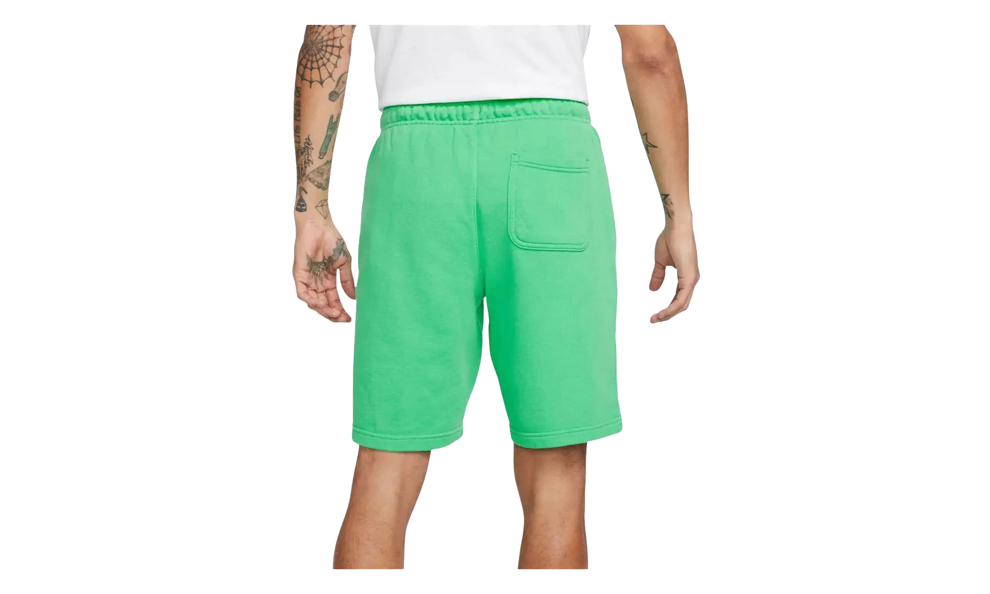 Club+ French Terry Multi-Logo Shorts "Spring Green" FB8830 363