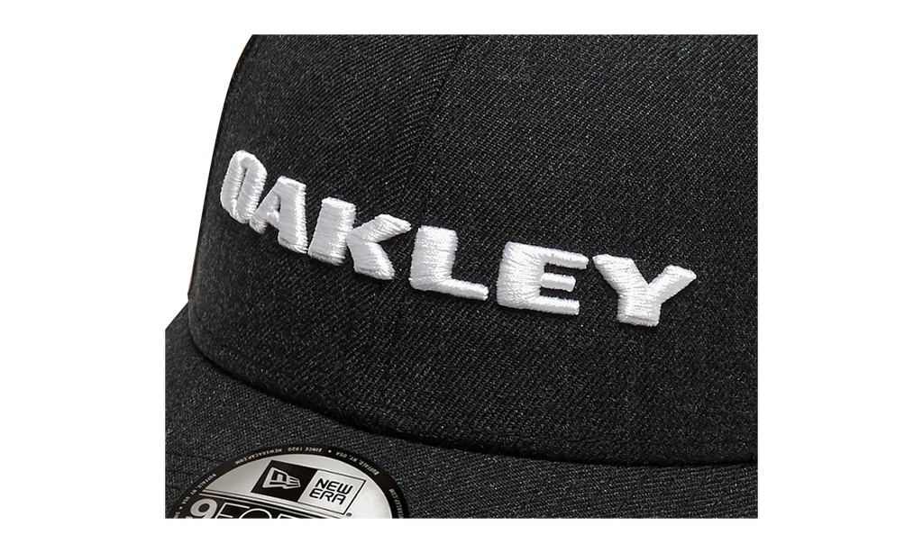 9FORTY OAKLEY x New Era Heather Snapback Hat "Blackout" 911523 02E