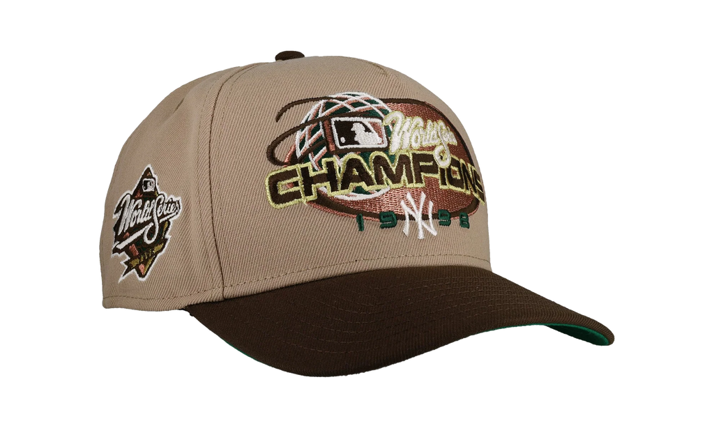 9FIFTY New York Yankees 1998 World Series Champs A Frame Snapback Hat "Tan" NE244