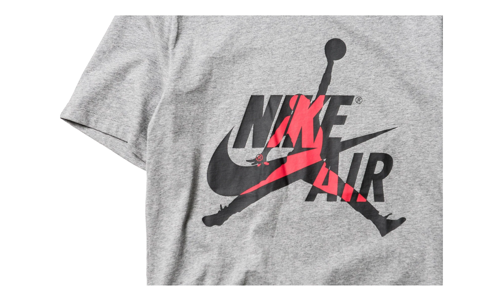 Air Jordan Jumpman Mashup Classics Short Sleeve Tee "Grey / Black / Red" BV5905 091