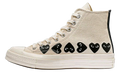Chuck Taylor All Star 70 Hi "Comme des Garcons PLAY Multi-Heart Milk" AZ K127 001