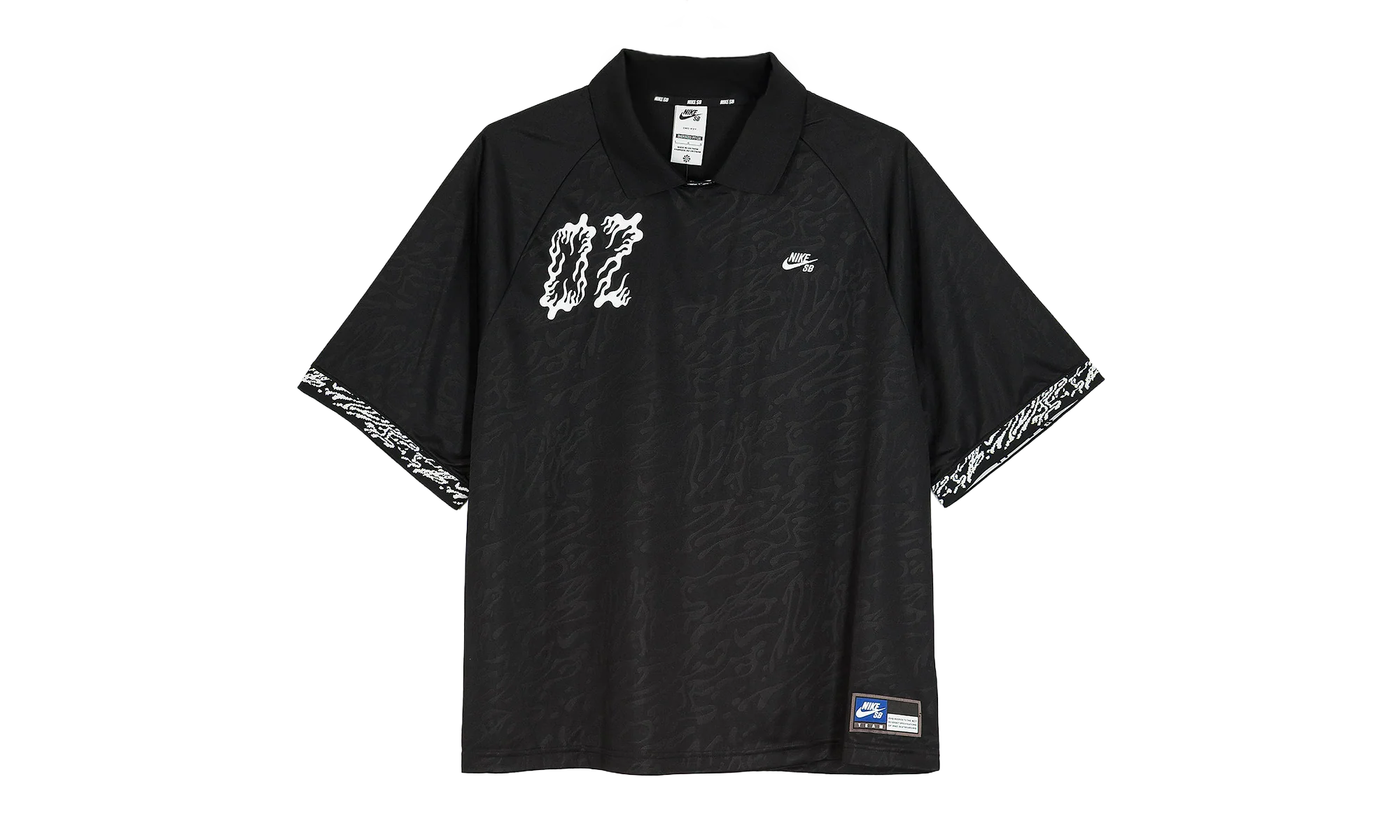 SB Dri-FIT Jacquard Skate Jersey "Black / Black / White" HJ2965 010