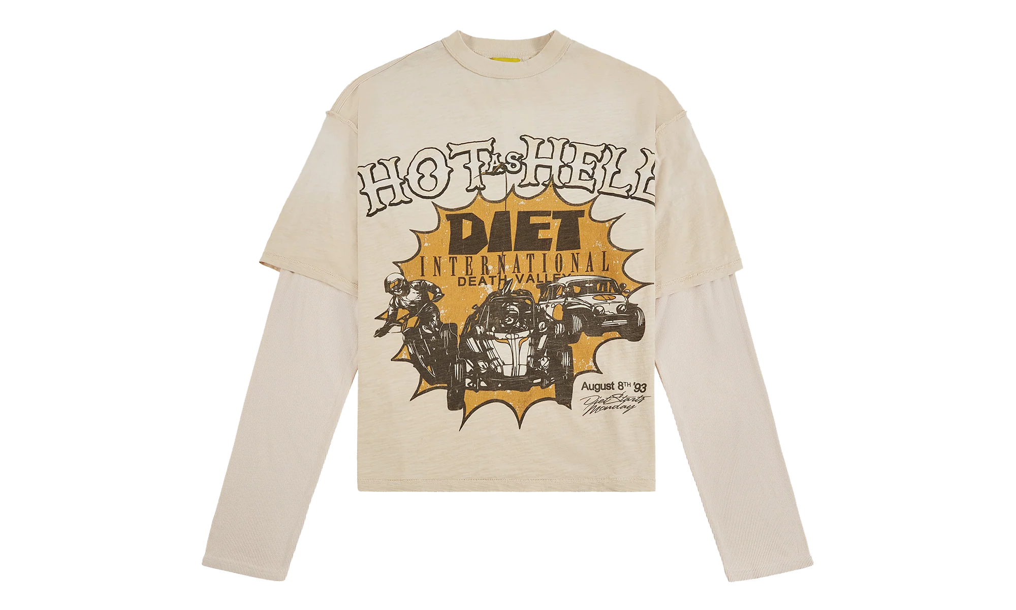 Hot As Hell Layered Tee "Antique White" DSM S26 021