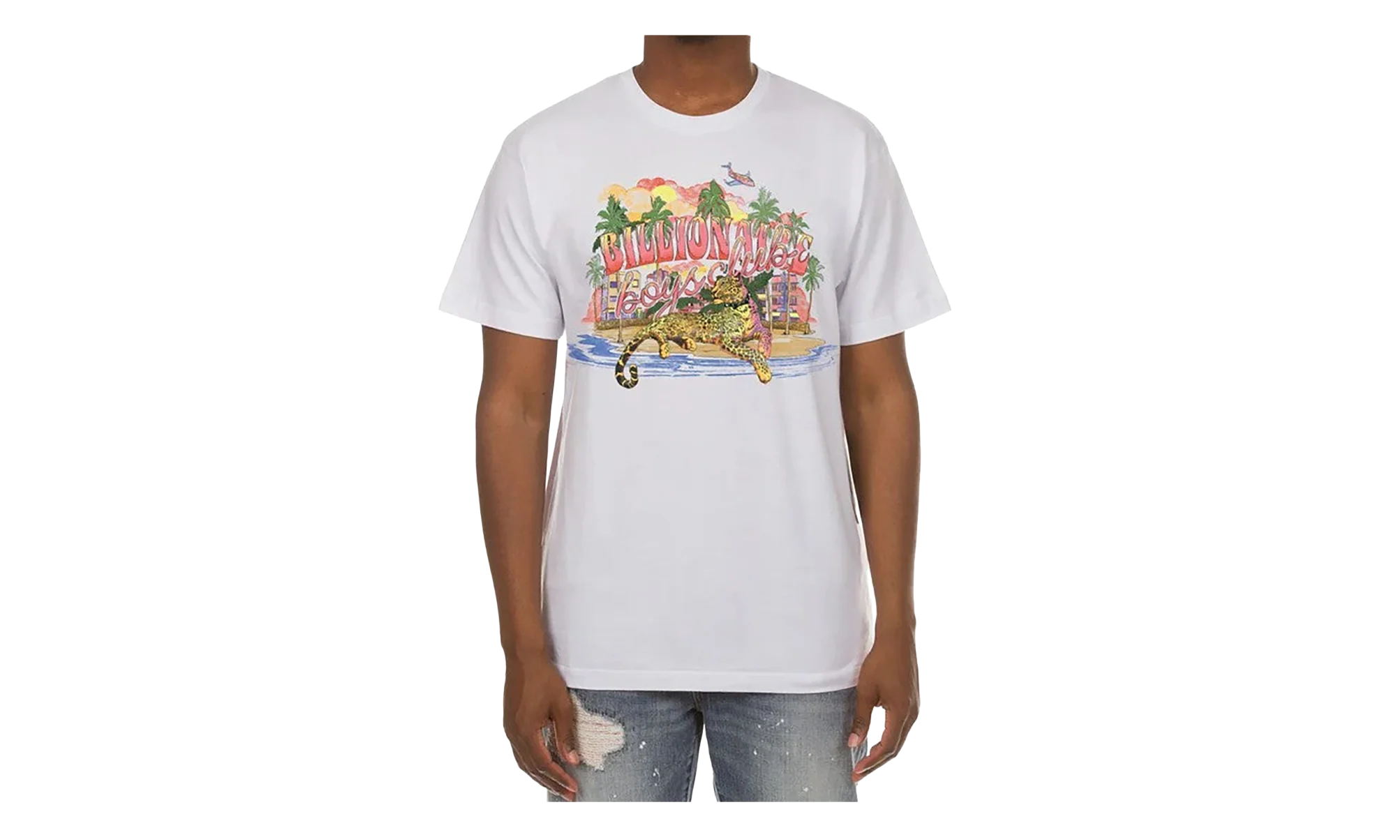 Leopard Short-Sleeve T-Shirt "White" 851 1209 WHITE