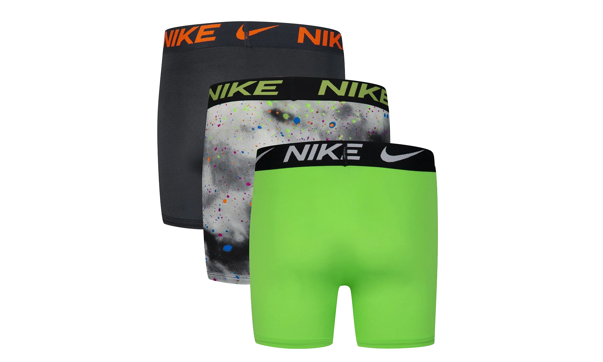 Essentials Boxer Briefs Underwear (3 Pack) GS "Black / Grey / Green" 9N0845 E7O