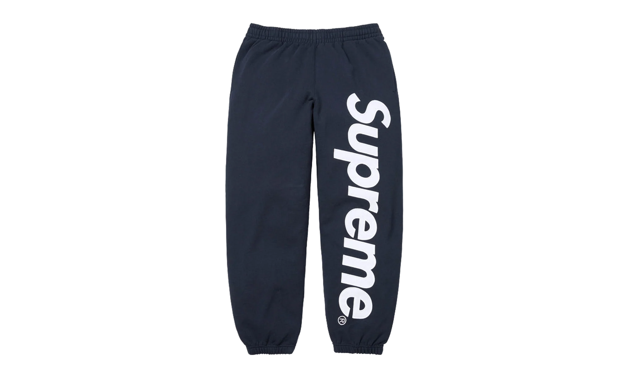 Satin Appliqué Sweatpant "SS26 - Navy" SU27516