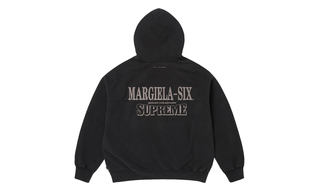 MM6 Maison Margiela Eagle Zip Up Hooded Sweatshirt "SS26 - Black" SU27173