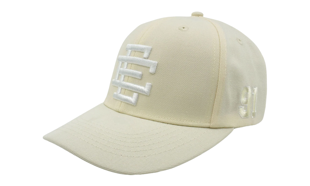 6 PANEL STRUCTURED SNAPBACK "Cream/White" EE440