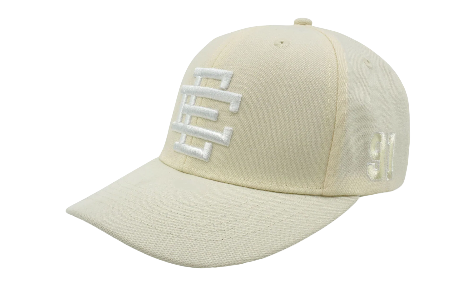 6 PANEL STRUCTURED SNAPBACK "Cream/White" EE440