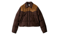 Technical Pongé And Leather Down Jacket WMNS "Coffee" ML1371 18Q0 F0201 S OOO