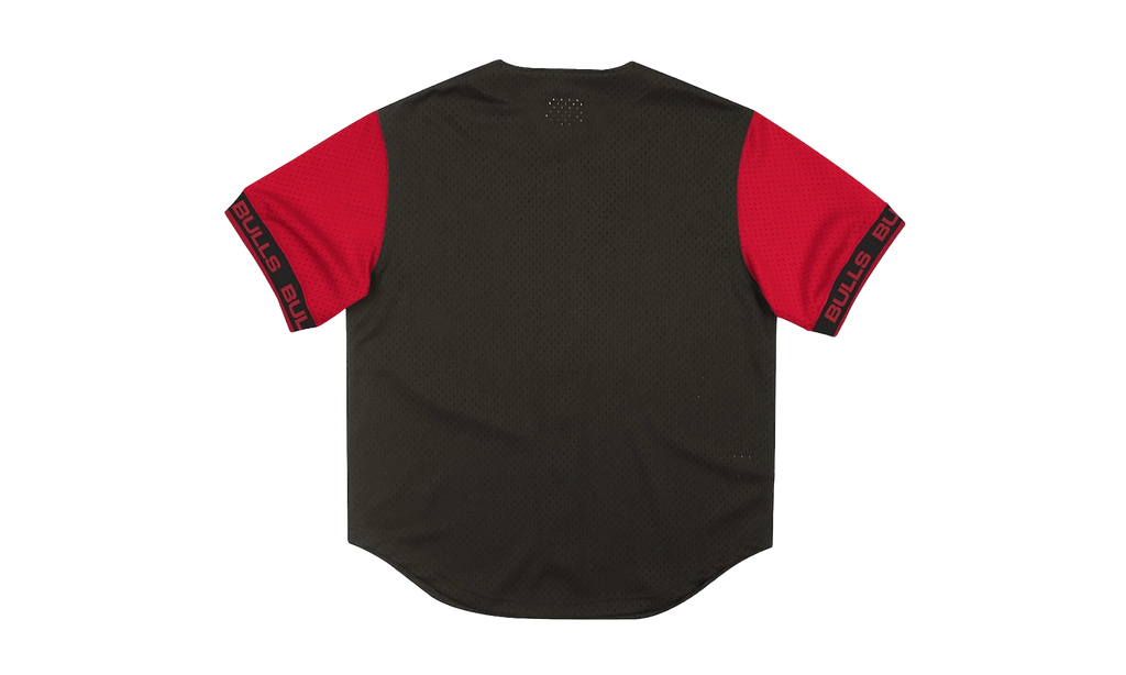 NBA Pure Shooter Mesh Button Front Shirt "Chicago Bulls - Black" MSBFAJ19017 CBUBLCK
