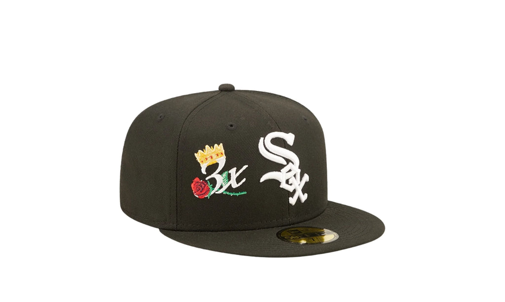 59Fifty MLB Chicago Sox Crown 3X Champs Fitted Hat "Black" 60243491
