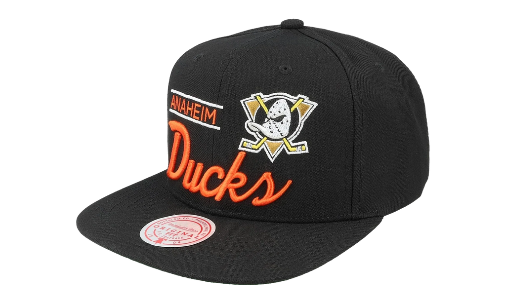 NHL Retro Lock Up Snapback Cap "Anaheim Ducks - Black" 6HSSLD21213 ADUBLCK