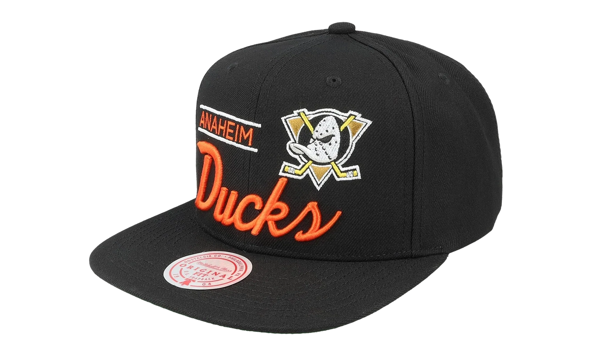 NHL Retro Lock Up Snapback Cap "Anaheim Ducks - Black" 6HSSLD21213 ADUBLCK