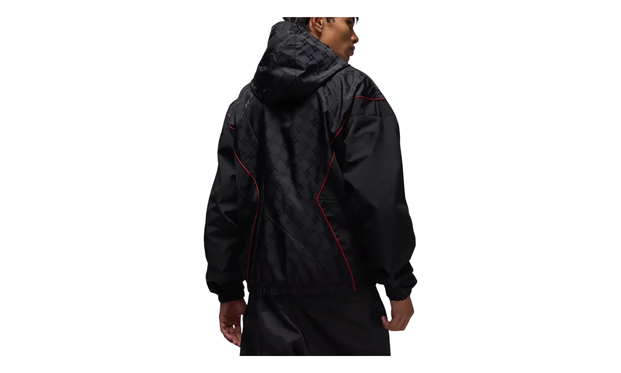 Jordan Brooklyn Hooded Draft Jacket "Black / Gym Red" HV0554 010