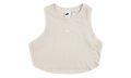 Sportswear Essentials Ribbed Cropped Tank Top WMNS "Light Orewood Brown / Sail" FB8279 104