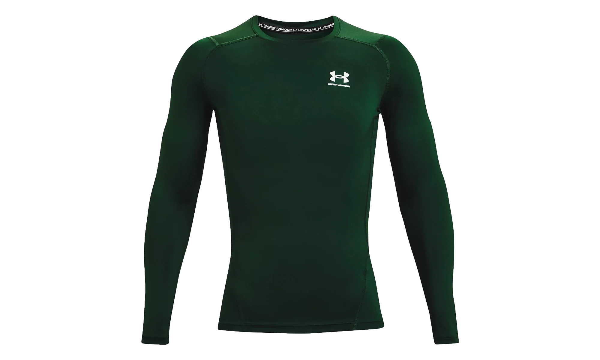 HeatGear Compression Long Sleeve "Forest Green / White" 1361524 301