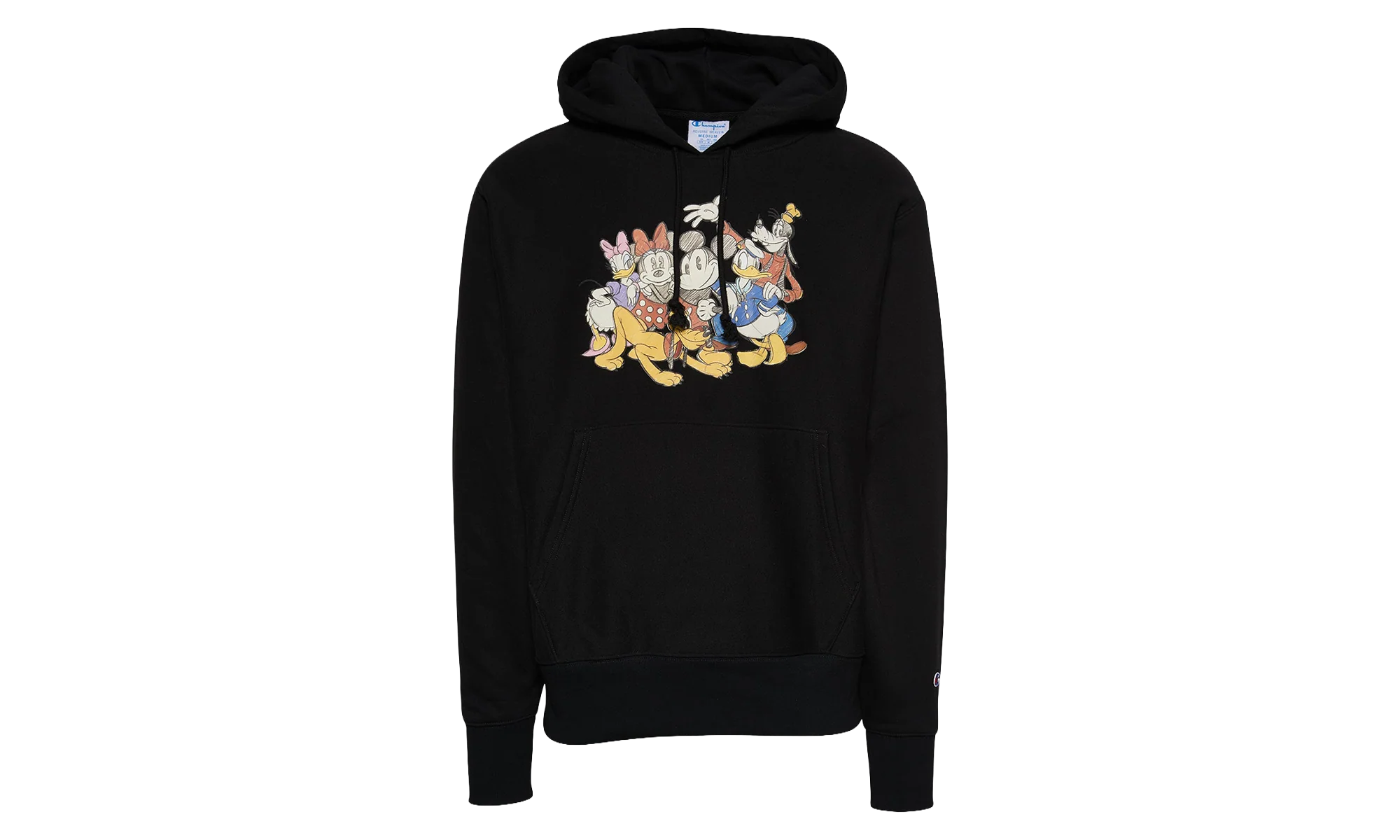 Disney Reverse Weave Hoodie "Mickey & Friends - Black" S2974 592159003
