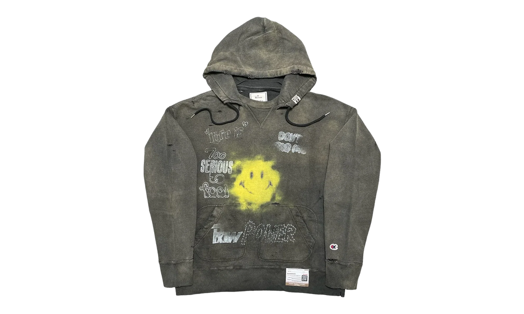 Distressed Hoodie "Black" A09HD551 BLAC