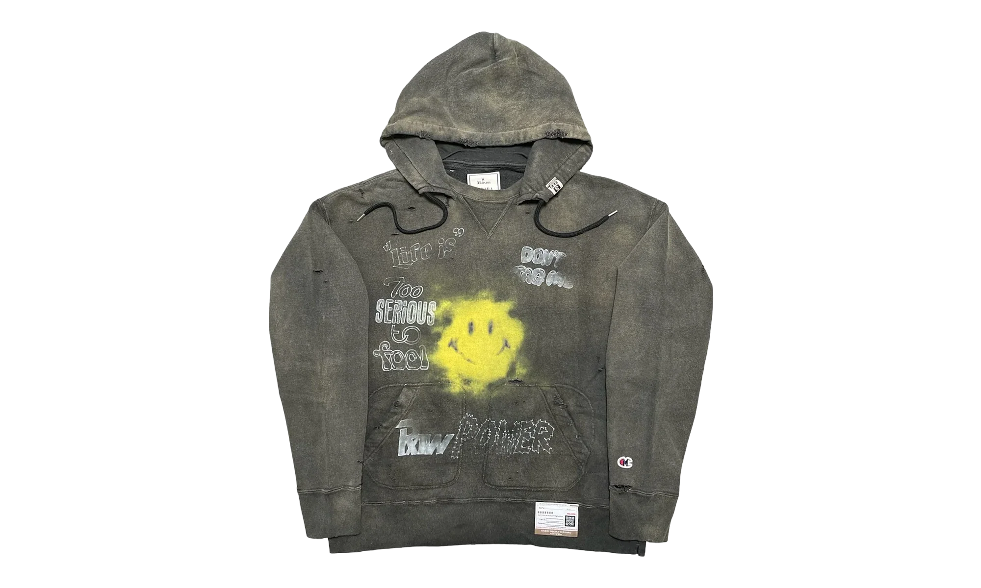 Distressed Hoodie "Black" A09HD551 BLAC