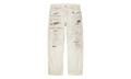 MM6 Maison Margiela Distressed Loose Fit Selvedge Jean "SS26 - Beige" SU27183