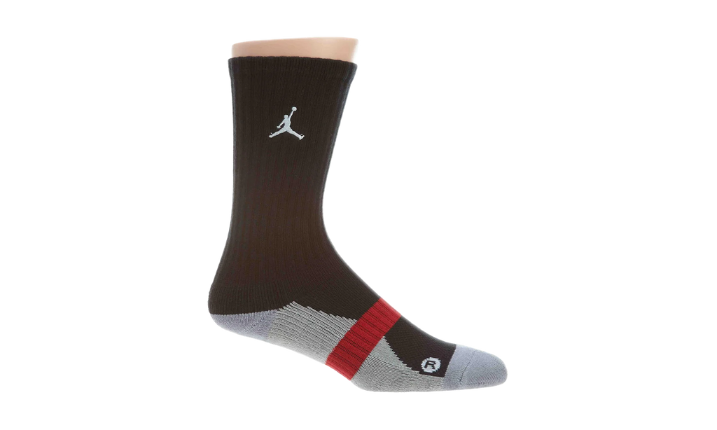 Jordan True Crew Socks "Black / Grey / Varsity Red" 437373 015