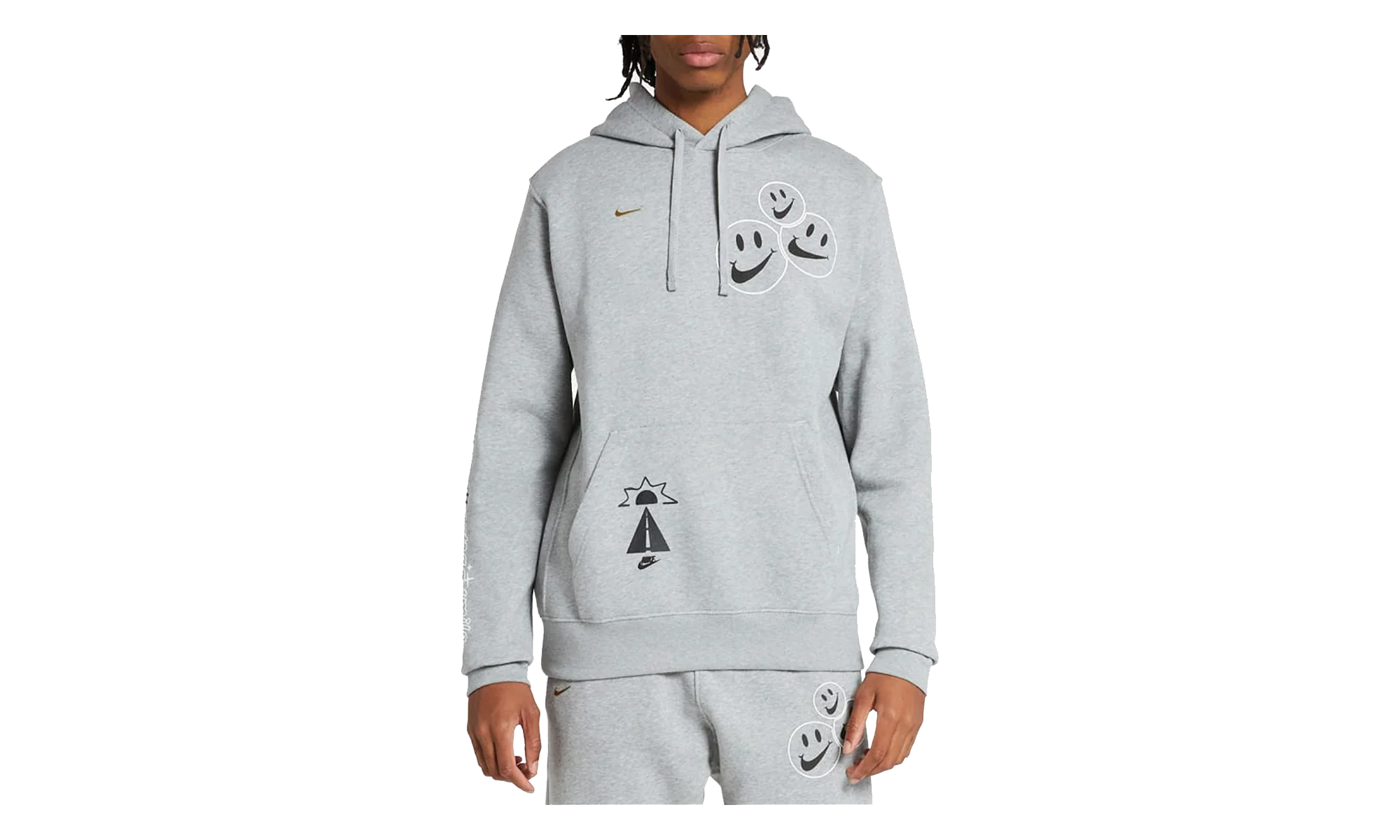 NSW Club Fleece Smile Pullover Hoodie "Heather Grey" DQ3520 063