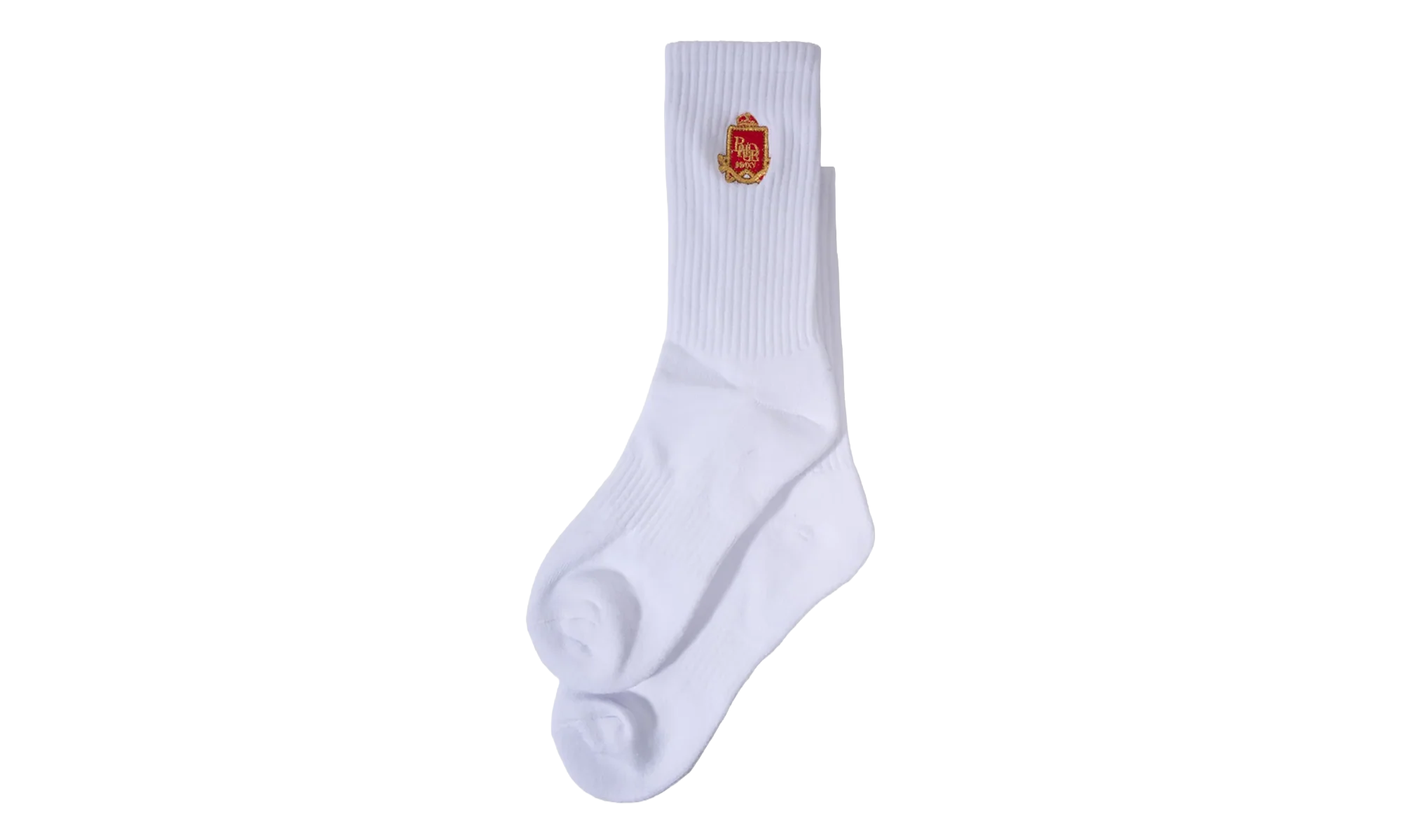 Embroidered Chevron Crest Socks "White" PS25S0011170053