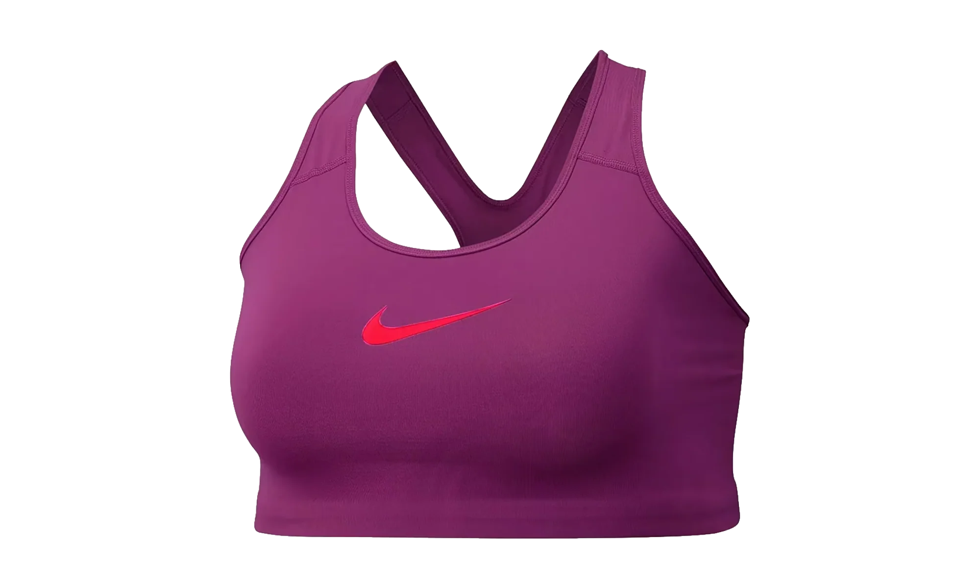 Swoosh Medium‑Support Non‑Padded Sports Bra WMNS "White Black (Plus Size)" BQ0973 564